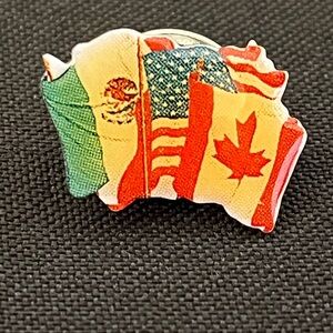 North American Flag Enamel Pin